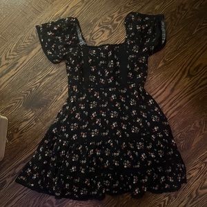 SIZE SMALL AMERICAN EAGLE Black Floral summer dress